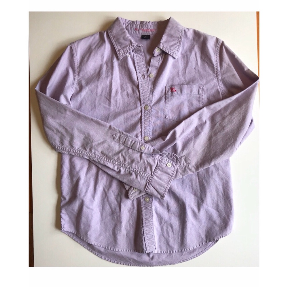 Ralph Lauren polo lilac long sleeve button up